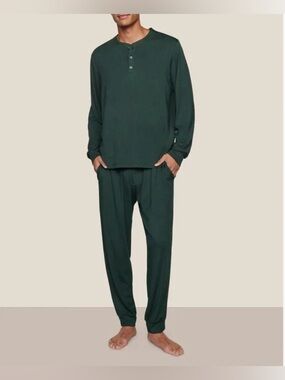Eberjay Henry Long Pajama Set Evergreen Small Brand New